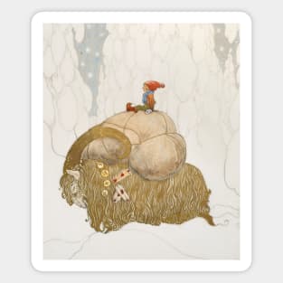 The Christmas Goat by John Bauer Magnet